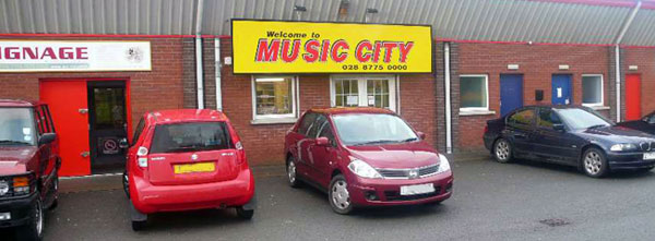 Music city shop at Dungannon enterpise centre